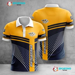 Nashville Predators Polo Shirt Golf Shirt 3D PLS1326