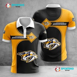 Nashville Predators Polo Shirt Golf Shirt 3D PLS1368