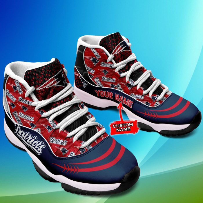 New England Patriots 3D NFL Air Jordan 11 Sneaker JD110359