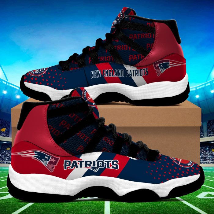 New England Patriots 3D NFL Air Jordan 11 Sneaker JD110390