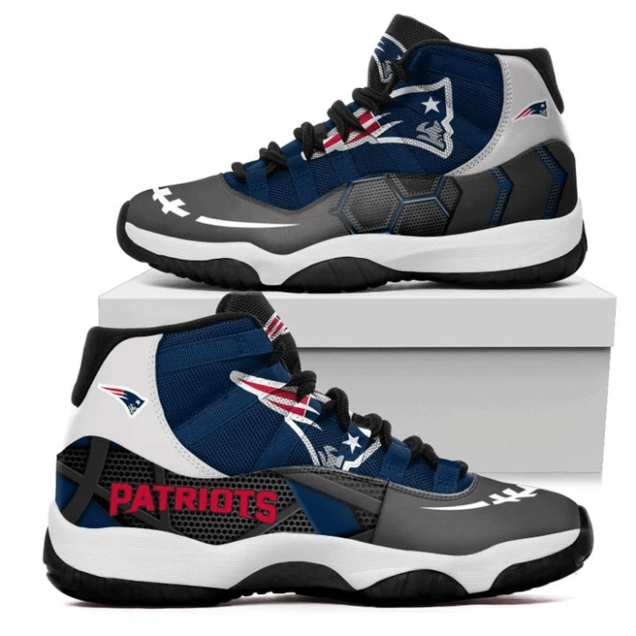 New England Patriots NFL 3D Air Jordan 11 Sneaker JD110454