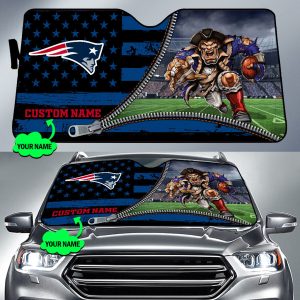 New England Patriots NFL Car Sun Shade CSS0682