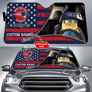 New England Patriots NFL Football Team Car Sun Shade Minions CSS0723