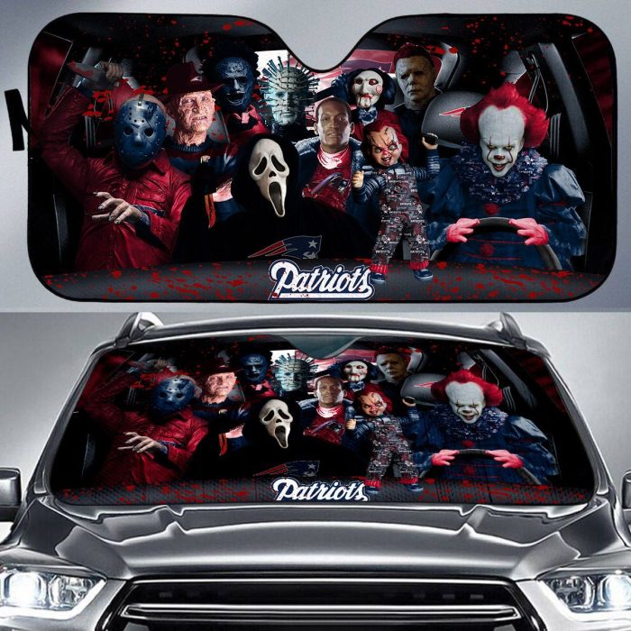 New England Patriots NFL Halloween Car Sun Shade CSS0602