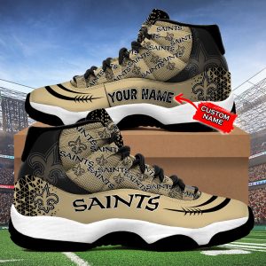 New Orleans Saints 3D Personalized NFL Air Jordan 11 Sneaker JD110478