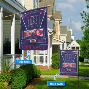 New York Giants NFL Personalized Flag House and Garden HGF003