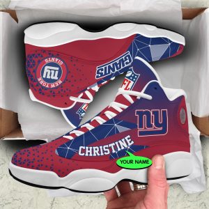 New York Giants NFL Shoes Jordan JD13 Shoes Triangle Personalized JD130952