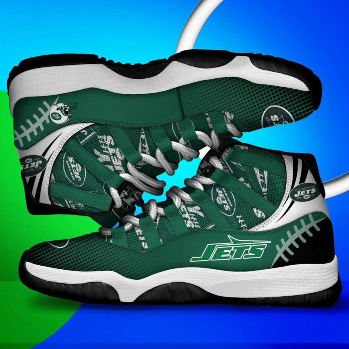 New York Jets 3D NFL Air Jordan 11 Sneaker JD110295