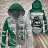 New York Jets NFL 3D Custom Name Down Filled Coat DFC065