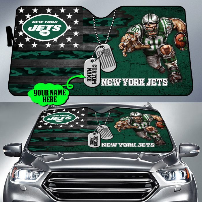 New York Jets NFL Car Sun Shade CSS0393