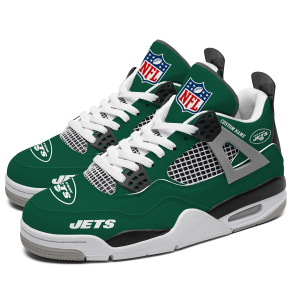 New York Jets NFL Custom Name Jordan 4 Shoes Personalized Sneaker For Fan J4030