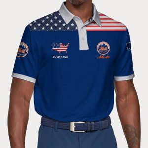 New York Mets Polo Shirt Golf Shirt 3D PLS1842