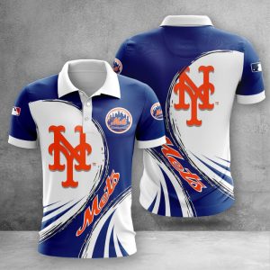 New York Mets Polo Shirt Golf Shirt 3D PLS2389