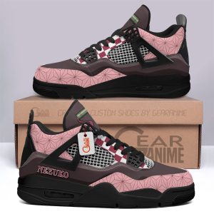 Nezuko Kamado Jordan 4 Sneakers Anime Personalized Shoes JD321