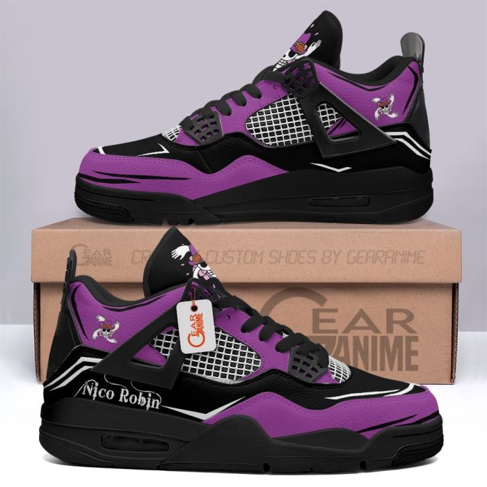 Nico Robin Jordan 4 Sneakers Anime Personalized Shoes JD312