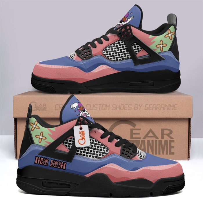 Nico Robin Jordan 4 Sneakers Anime Personalized Shoes JD460