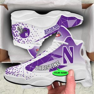 Northwestern Wildcats NCAA Shoes Jordan JD13 Shoes Triangle Personalized JD130938