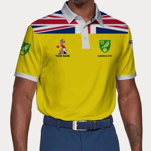 Norwich City Polo Shirt Golf Shirt 3D PLS1899