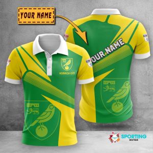 Norwich City Polo Shirt Golf Shirt 3D PLS419