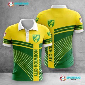 Norwich City Polo Shirt Golf Shirt 3D PLS558