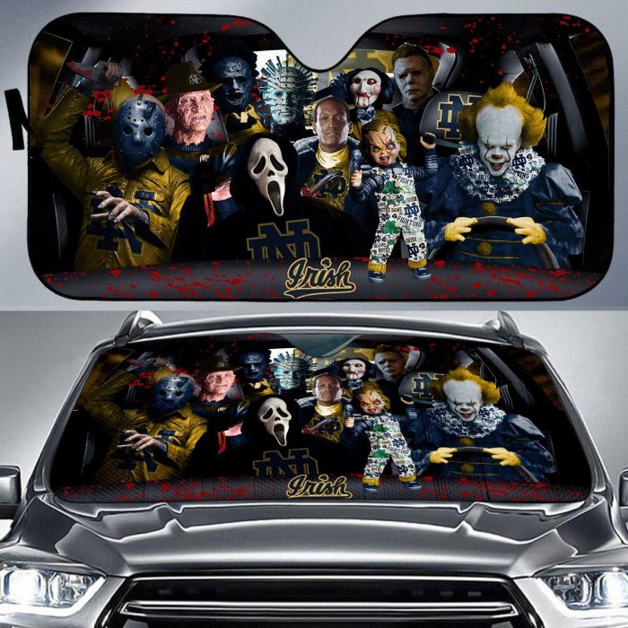 Notre Dame Fighting Irish Test Halloween Car Sun Shade CSS0651