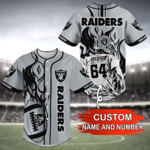 Oakland Raiders NFL Baseball Jersey Personalized 2023 BJ1303