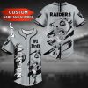 Oakland Raiders NFL Personalized Baseball Jersey BJ2219