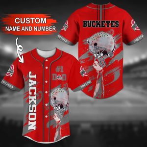 Ohio State Buckeyes NCAA Personalized Baseball Jersey BJ2546