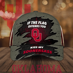 Oklahoma Sooners USA Flag If The Flag Offends You Kiss My Soonersass Baseball Cap CGI2107