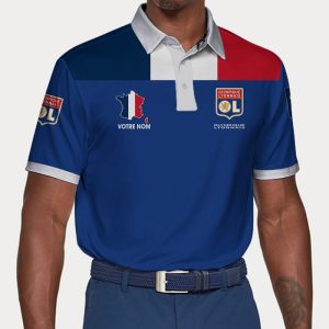 Olympique Lyonnais Polo Shirt Golf Shirt 3D PLS429