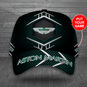 Personalized Aston Martin F1 Racing Classic Green Trellis Baseball Cap - Black CGI2173