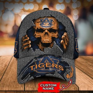 Personalized Auburn Tigers Skull 3D Baseball Cap CGI1442