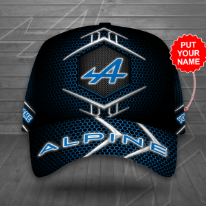 Personalized BWT Alpine F1 Team Logo Classic Blue Trellis Baseball Cap - Black CGI2125