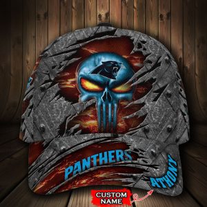 Personalized Carolina Panthers Skull 3D Baseball Cap CGI1504