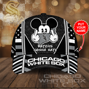 Personalized Chicago White Sox Mickey Mouse Haters Gonna Hate Baseball Cap CGI2109