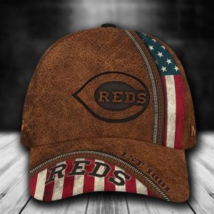 Personalized Cincinnati Reds USA Flag 3D Classic Baseball Cap CGI376