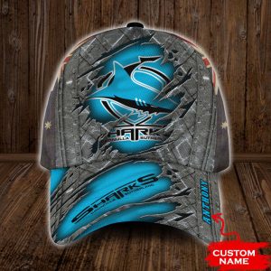 Personalized Cronulla-Sutherland Sharks National Rugby League 3D Classic Baseball Cap CGI410