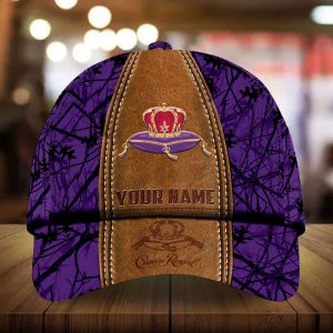 Personalized Crown Royal Leather Mixed Baseball Cap CGI2265