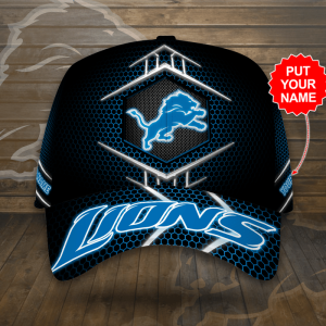 Personalized Detroit Lions Football Team 3D Baseball Cap-Blue CGI1991