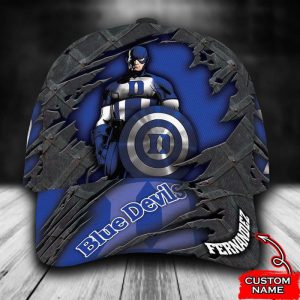 Personalized Duke Blue Devils Captain America 3D Classic Baseball Cap CGI1969