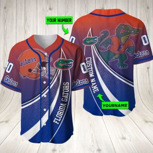 Personalized Florida Gators 3D Baseball Jersey NCAA Baseball Jersey Mascot BJ2188