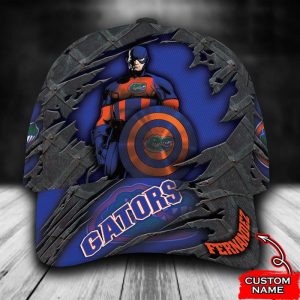 Personalized Florida Gators Captain America Marvel 3D Baseball Cap - Blue CGI1761