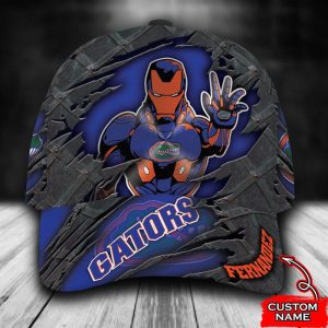 Personalized Florida Gators Iron Man Marvel 3D Baseball Cap - Blue CGI1552