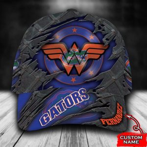 Personalized Florida Gators Wonder Woman Logo 3D Baseball Cap - Blue CGI1714