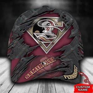 Personalized Florida State Seminoles Superman 3D Classic Baseball Cap CGI1018