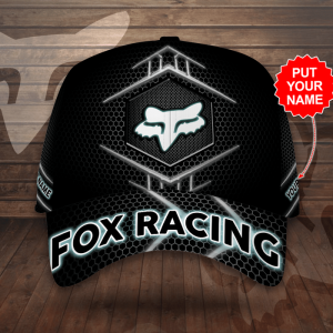 Personalized Fox Racing Logo Beehive Hexagon Pattern 3D Baseball Cap - Black CGI2033