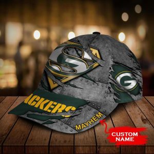 Personalized Green Bay Packers Superman 3D Classic Baseball Cap CGI314 ...