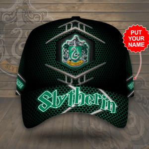 Personalized Harry Potter Slytherin Beehive Hexagon Pattern 3D Baseball Cap - Black Green CGI2025