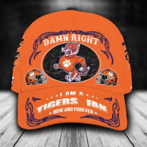 Personalized I Am A Clemson Tigers Fan Mascot 3D Baseball Cap - Orange CGI1594