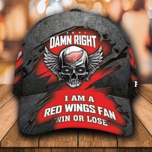 Personalized I Am A Detroit Red Wings Fan 3D Baseball Cap - Red CGI1503